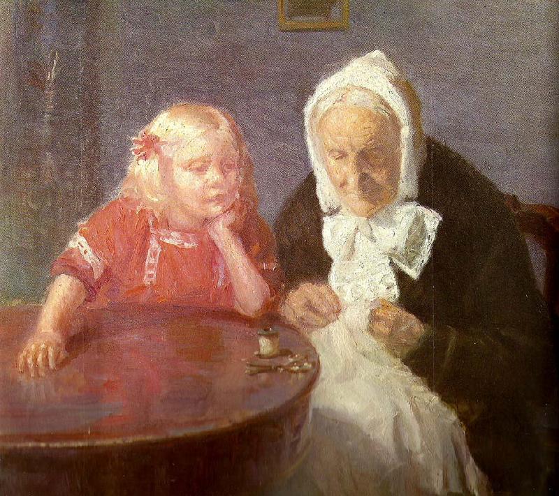 Anna Ancher bedstemor underholdes